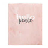 Decorative Blanket - Peach Marble Hello Peace Throw Blanket