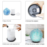 Glass Aroma Diffuser With Crack Design