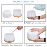 450ML Colorful RGB Light Aromatherapy Oil Diffuser