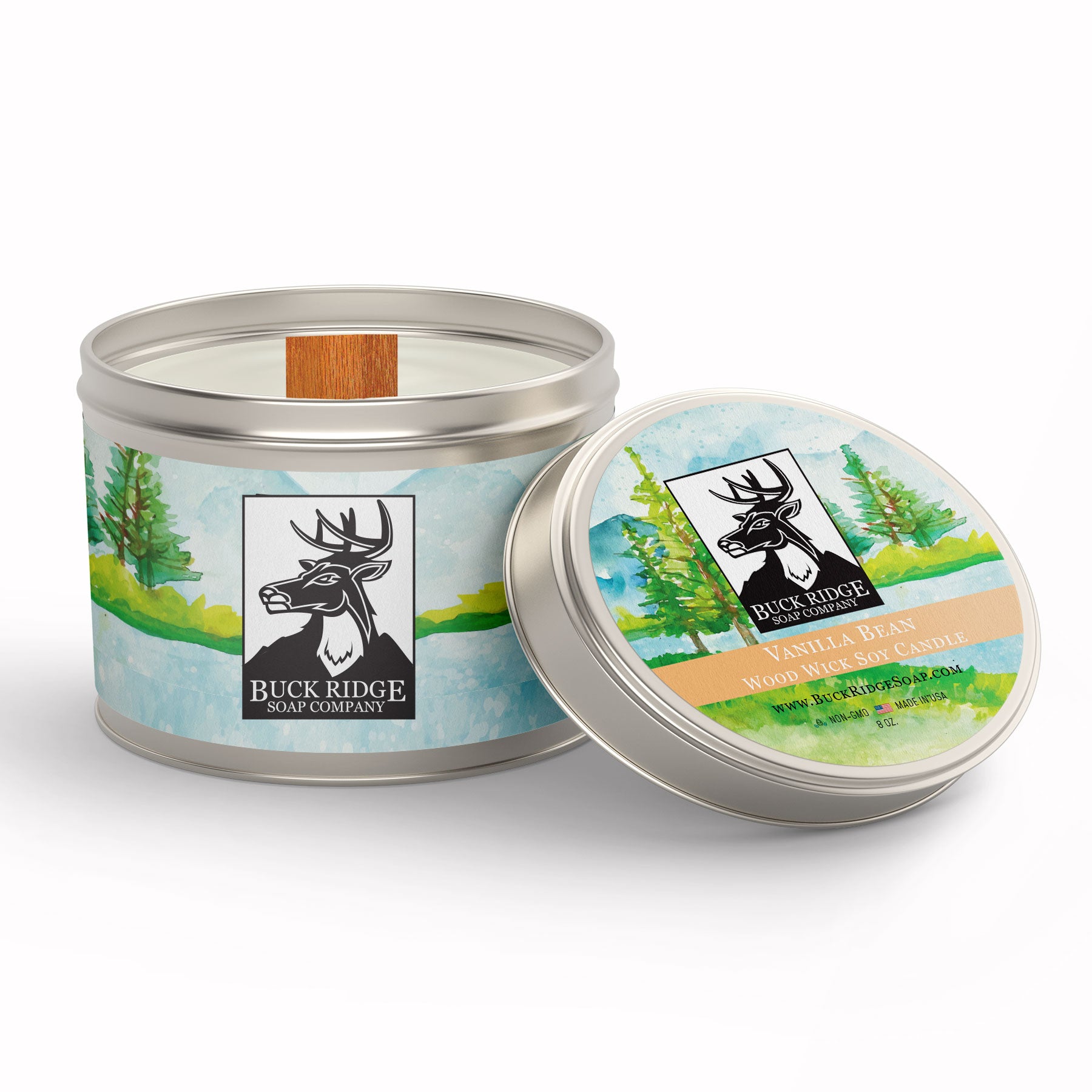 Vanilla Bean Sustainable Wood Wick Soy Candle