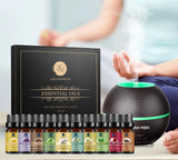 Essential Oils 10/ Set with Aroma Diffuser