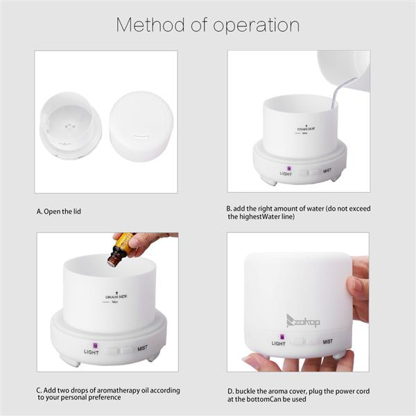 120ML Color Cycling Aroma Diffuser with Remote Controller