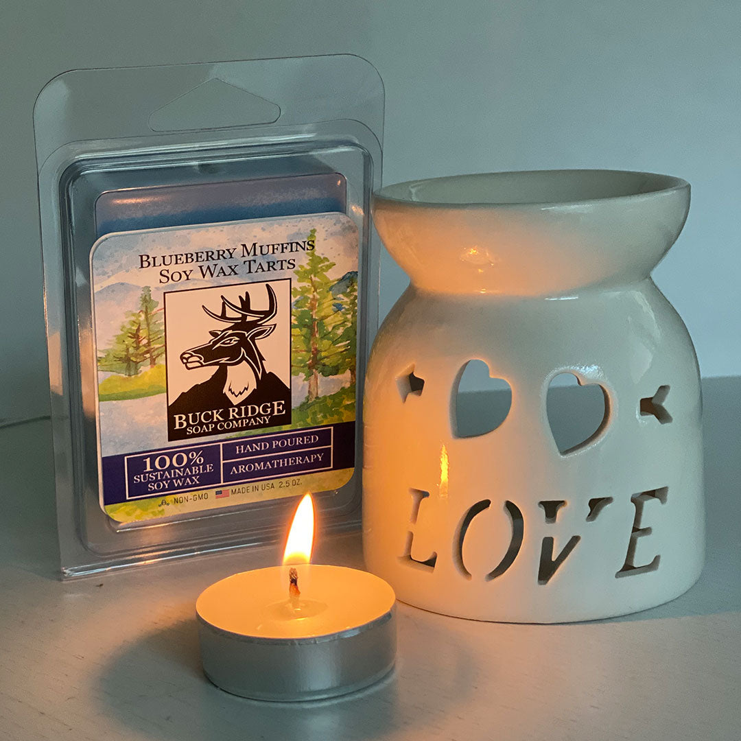 Ceramic Aroma Burner Essential Oil + Candle + Wax