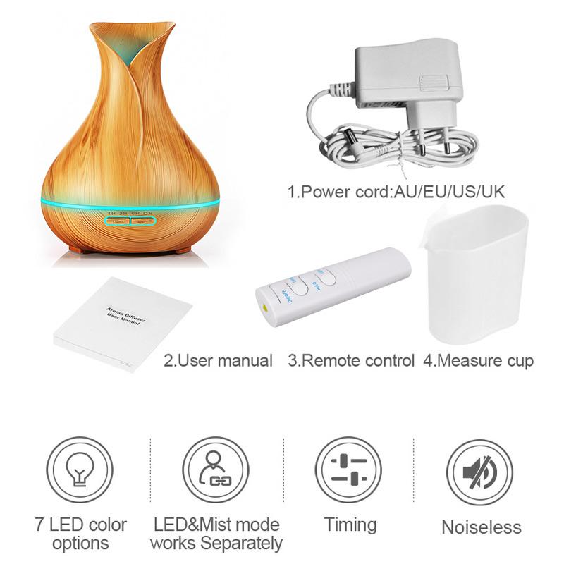 550ml Aroma Essential Oil Diffuser Ultrasonic Air Humidifier Cool Mist